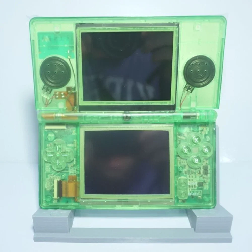 Nintendo DS Lite Transparent Clear Kiwi Green Handheld System with Charger